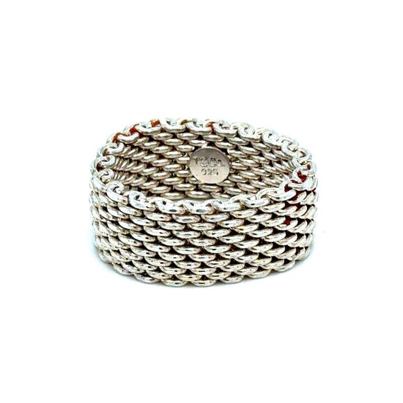 T& Co. 925 Mesh Ring - Retired - Picture 1 of 5